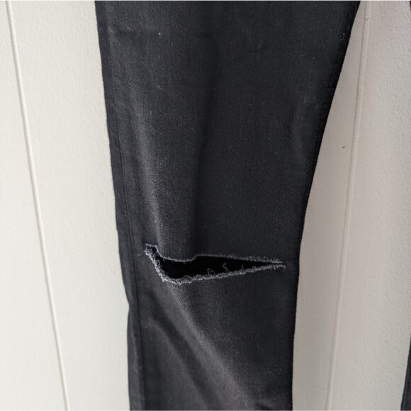 NWT Reformation High Skinny Faded Black Destroyed Distressed Knee Jeans, size 26 - Picture 3 of 9